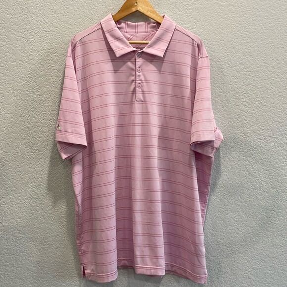 Antigua Montigo Pink with Red Stripes Athletic Golf Polo Size XXL - Picture 1 of 7